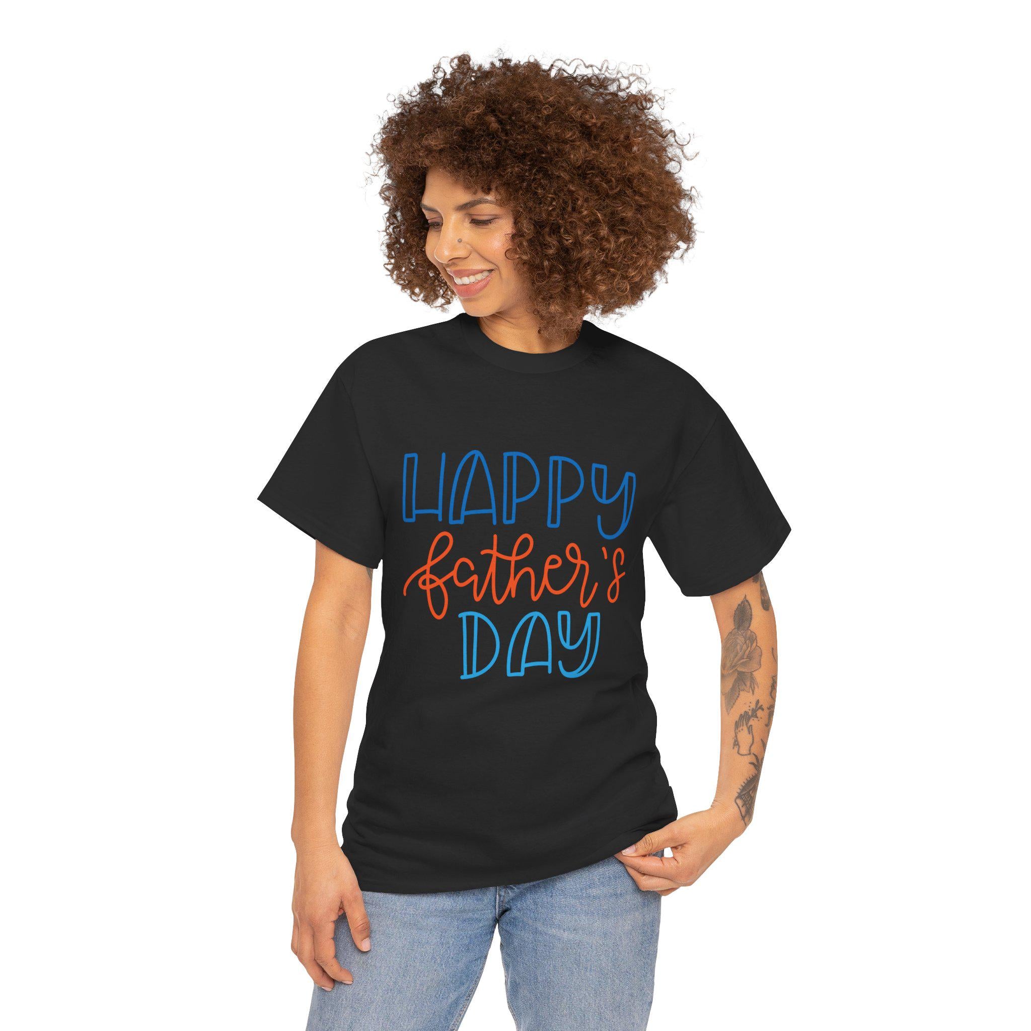 Happy Father's Day Dad T-Shirt | Hand Lettered Graphic Tee for Him