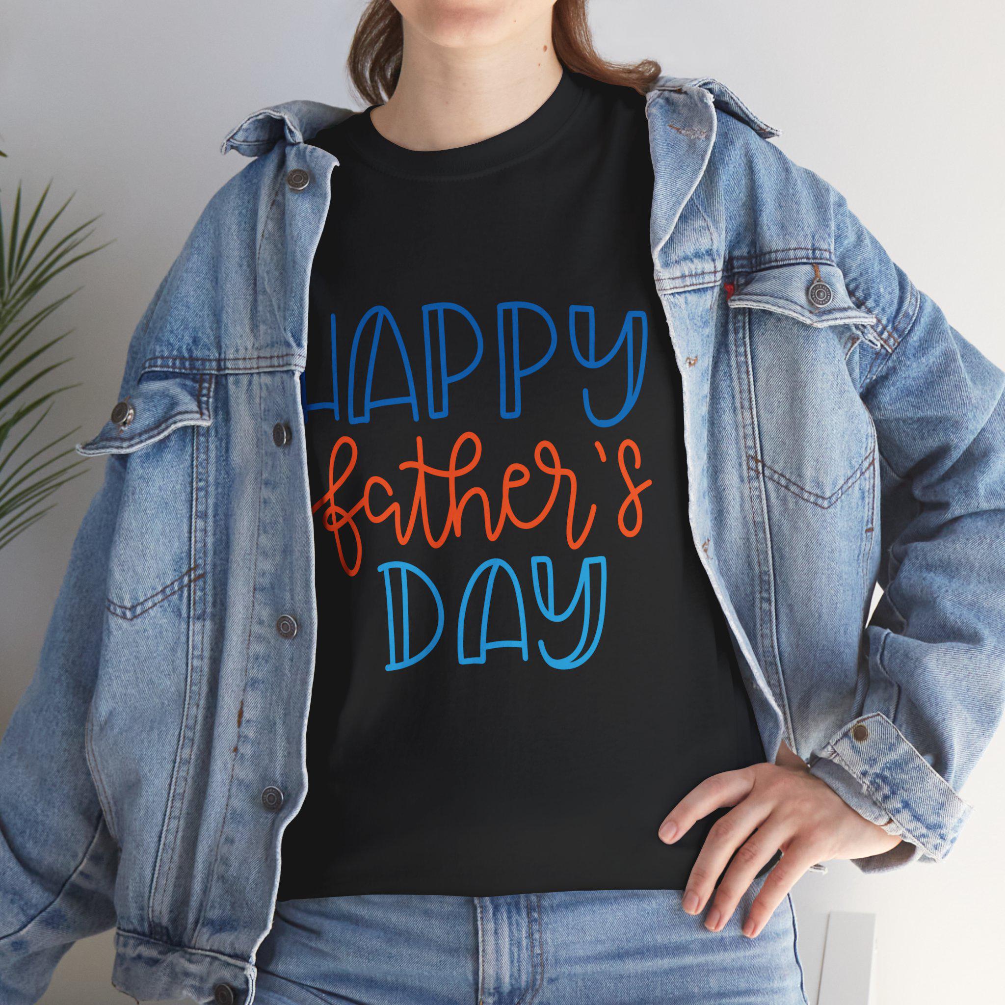Happy Father's Day Dad T-Shirt | Hand Lettered Graphic Tee for Him