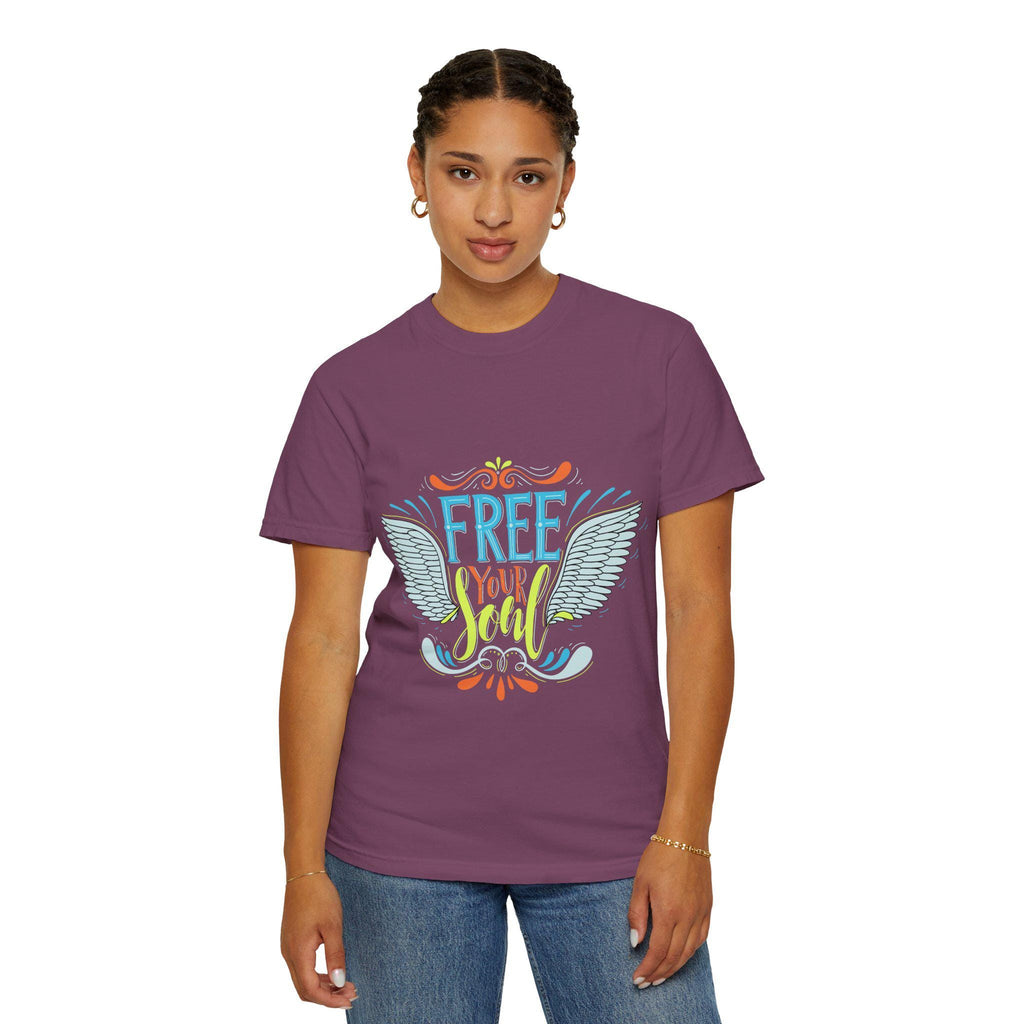 Free Your Soul Shirt | Angel Wings Graphic Tee | Inspirational Quote Gift