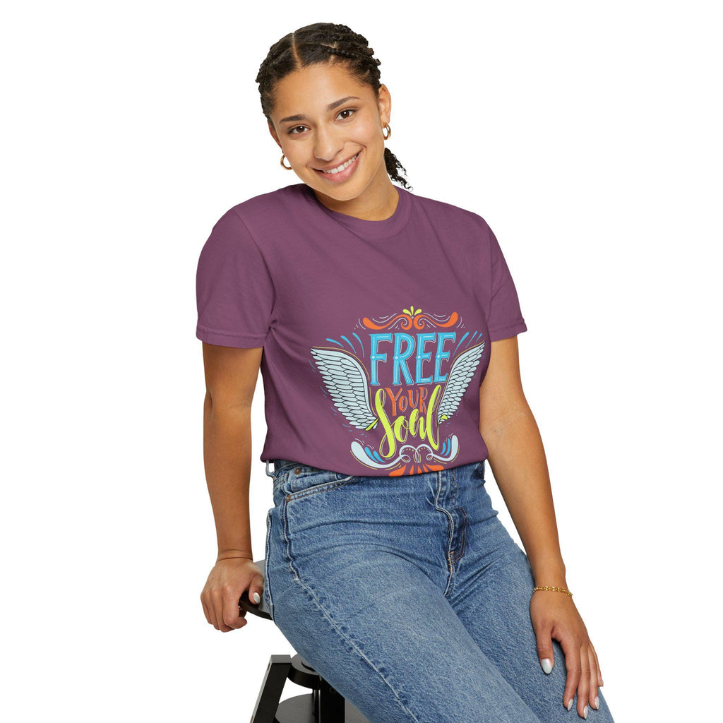 Free Your Soul Shirt | Angel Wings Graphic Tee | Inspirational Quote Gift