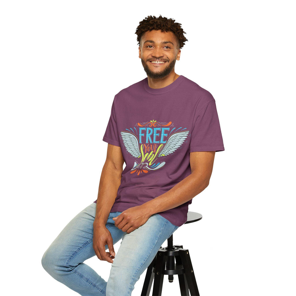 Free Your Soul Shirt | Angel Wings Graphic Tee | Inspirational Quote Gift
