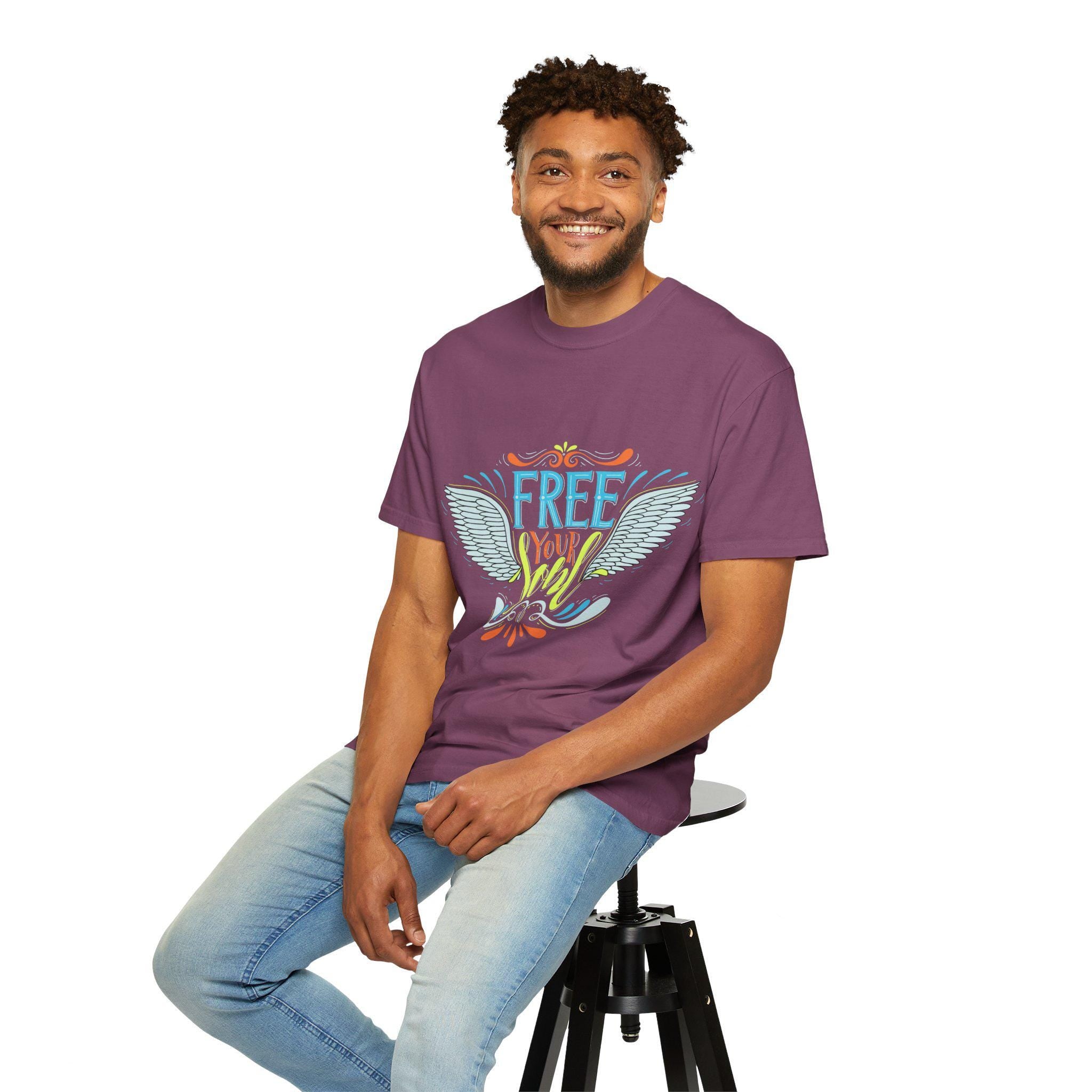Free Your Soul Shirt | Angel Wings Graphic Tee | Inspirational Quote Gift