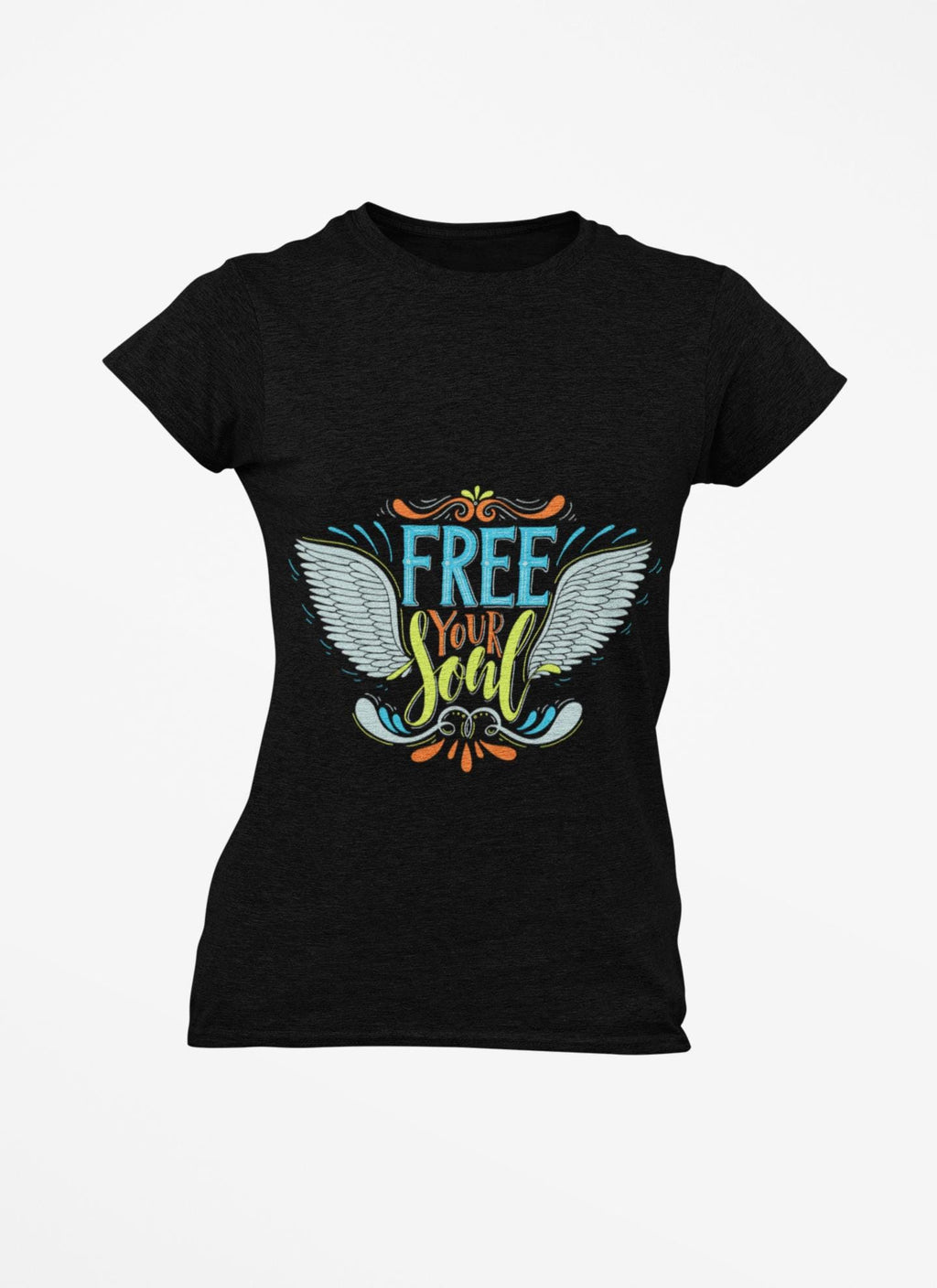 Free Your Soul Shirt | Angel Wings Graphic Tee | Inspirational Quote Gift
