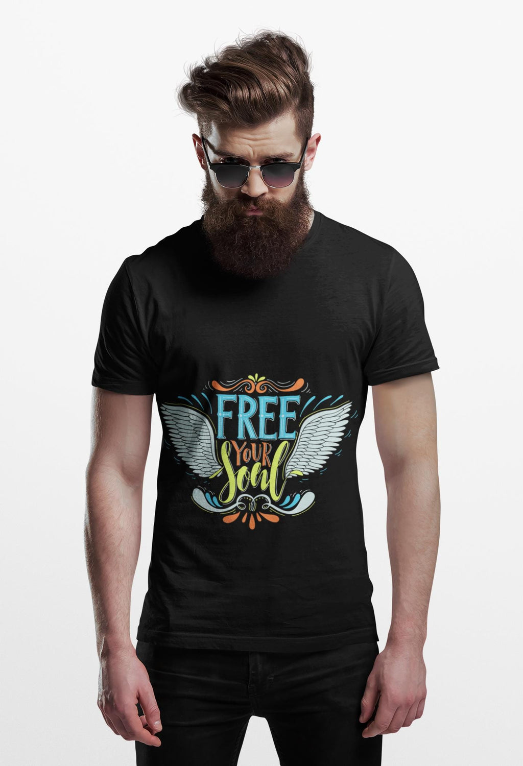 Free Your Soul Shirt | Angel Wings Graphic Tee | Inspirational Quote Gift