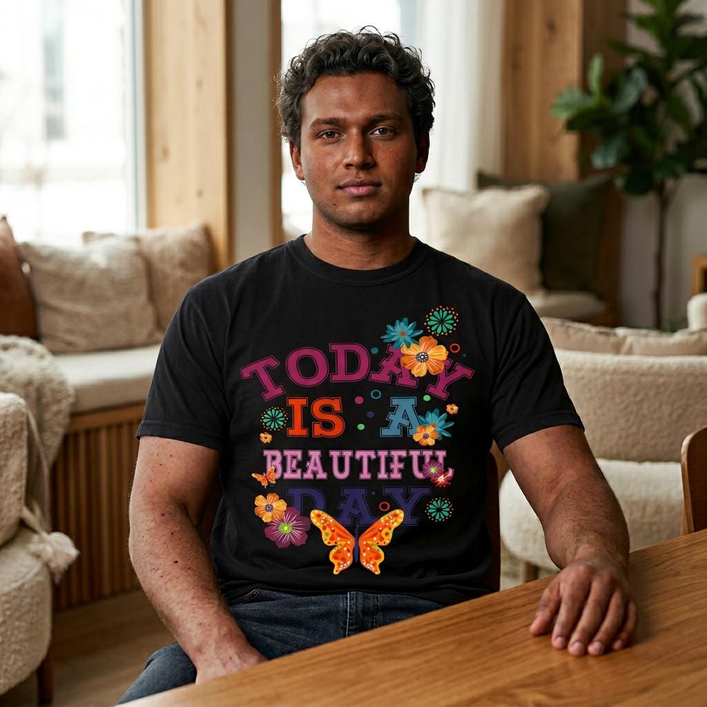 Today Is a Day Shirt | Butterfly Floral Graphic Tee | Inspirational Quote Gift