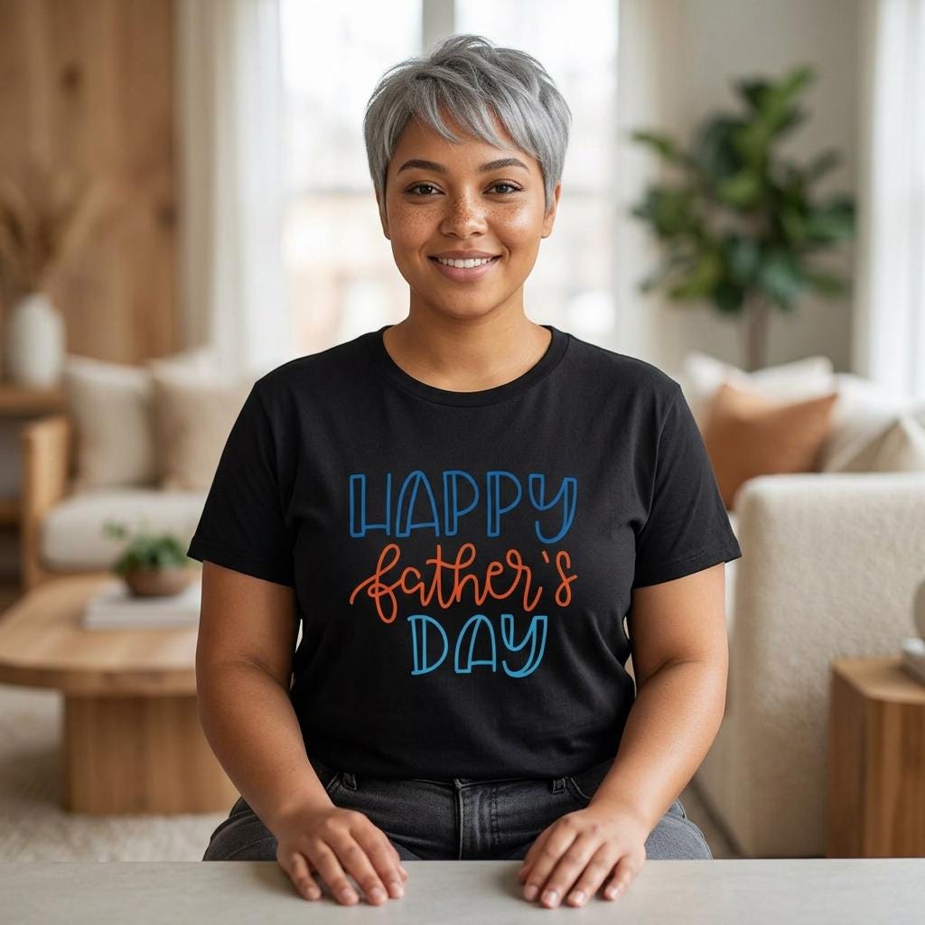 Happy Father's Day Dad T-Shirt | Hand Lettered Graphic Tee for Him