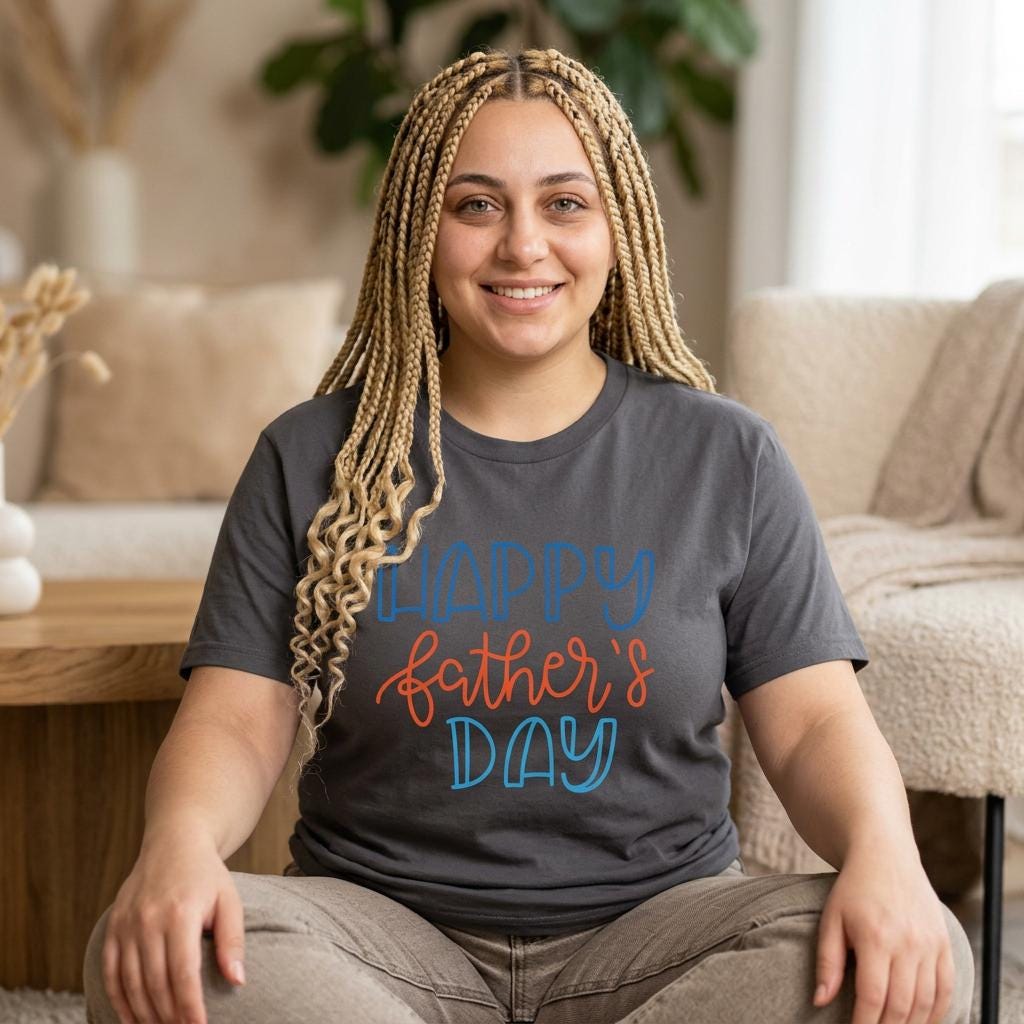 Happy Father's Day Dad T-Shirt | Hand Lettered Graphic Tee for Him