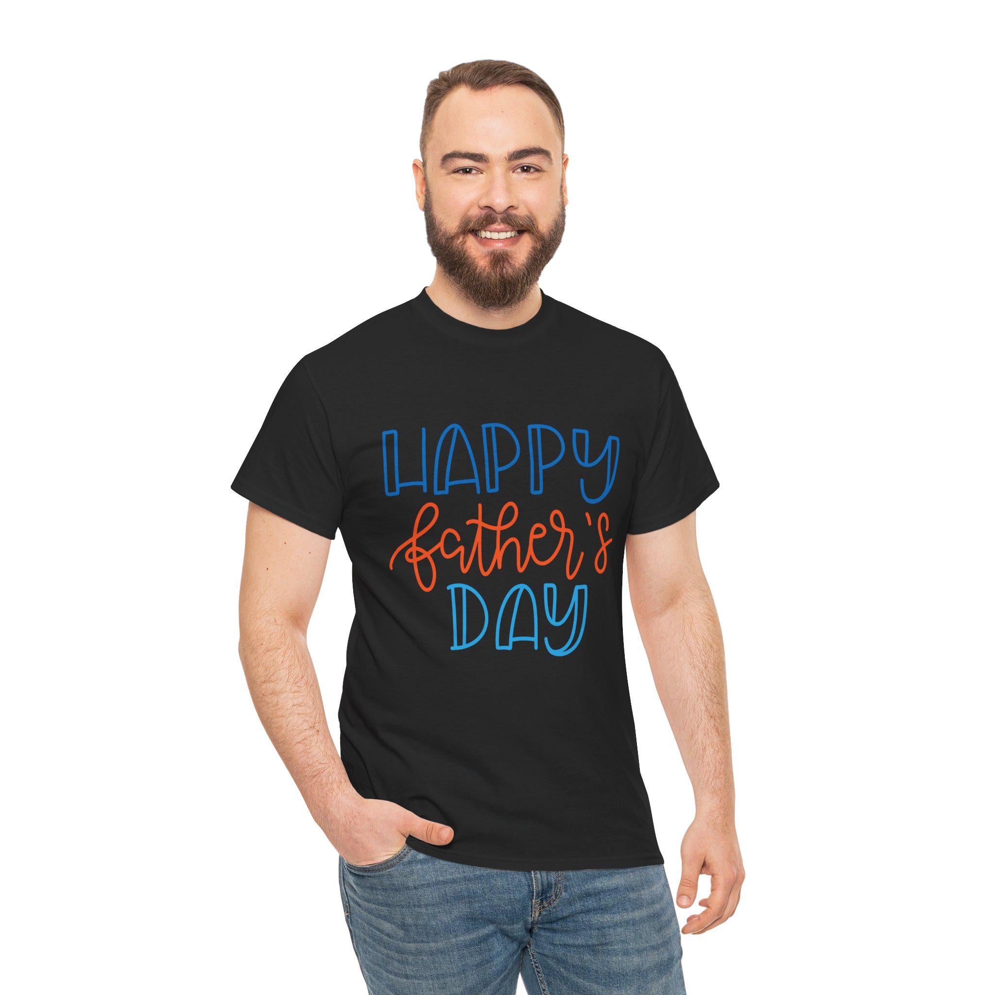 Happy Father's Day Dad T-Shirt | Hand Lettered Graphic Tee for Him