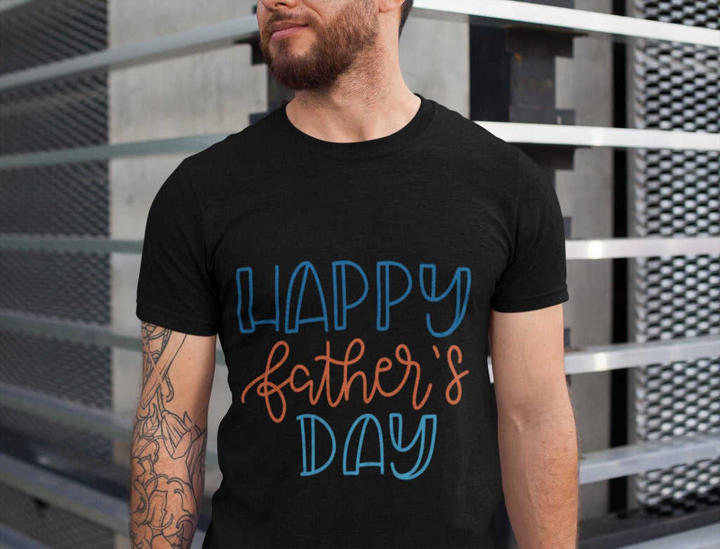 Happy Father's Day Dad T-Shirt | Hand Lettered Graphic Tee for Him