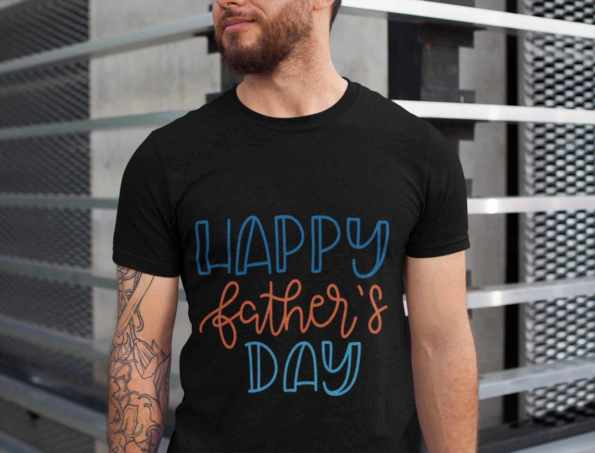 Happy Father's Day Dad T-Shirt | Hand Lettered Graphic Tee for Him