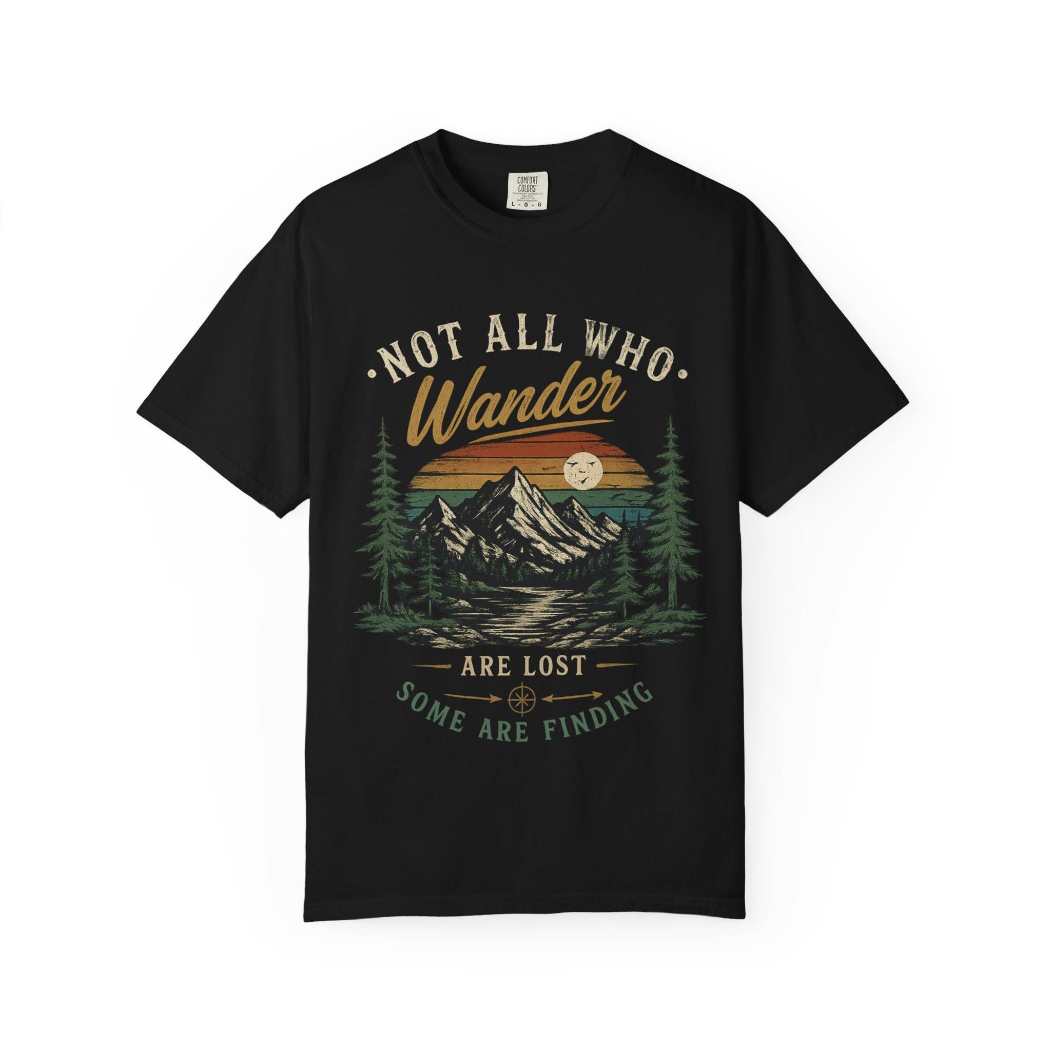 Not All Who Wander Are Lost T-shirt | Vintage Mountain Hiking Nature Tee