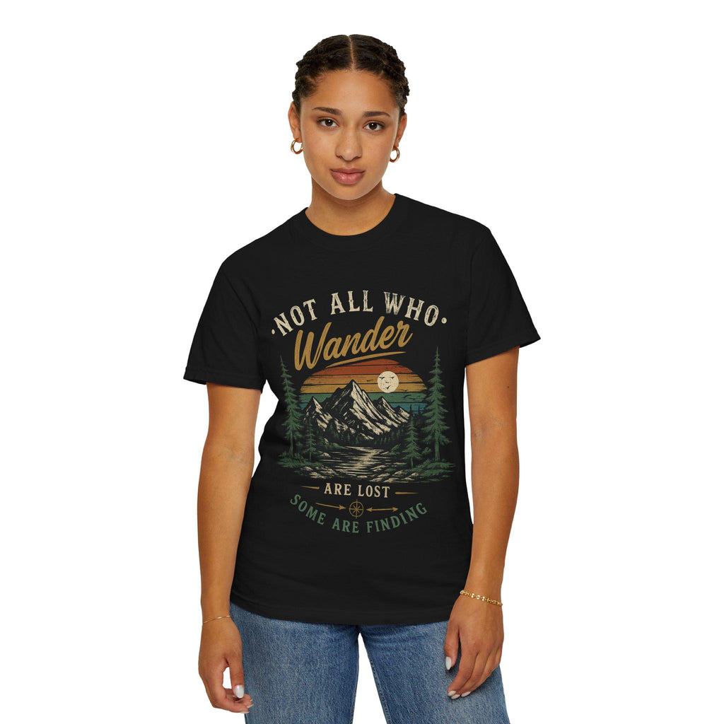Not All Who Wander Are Lost T-shirt | Vintage Mountain Hiking Nature Tee