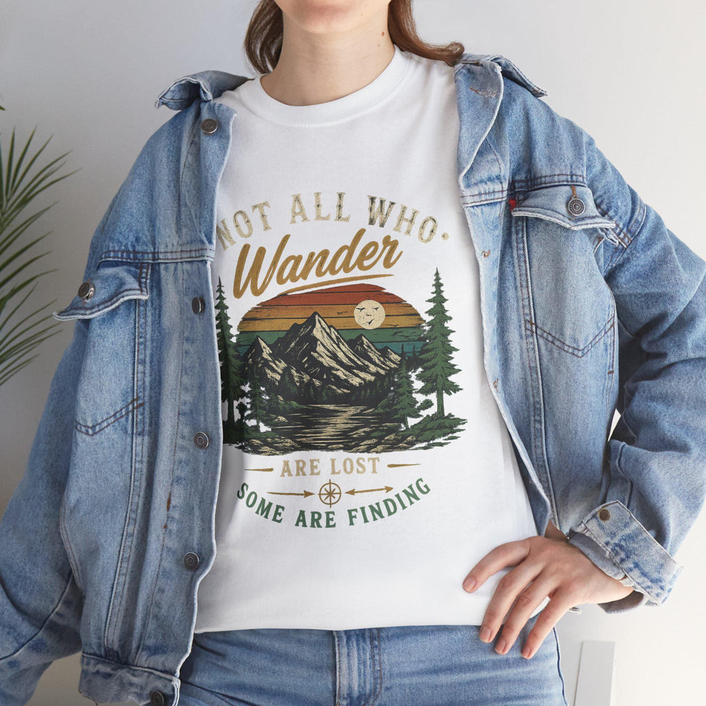 Not All Who Wander Are Lost Shirt | Mountain Hiking Graphic Tee | Nature Lover Gift