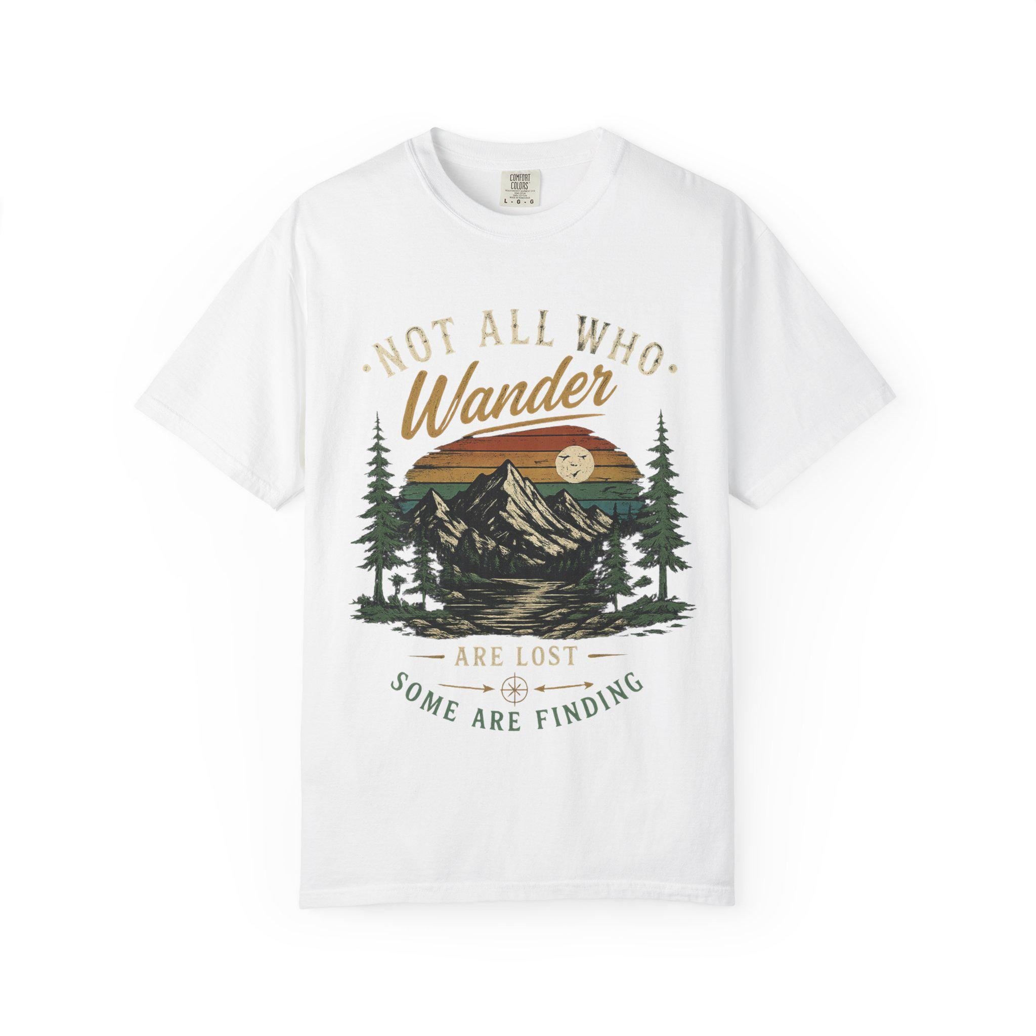 Not All Who Wander Are Lost T-shirt | Vintage Mountain Hiking Nature Tee