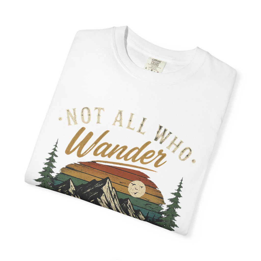 Not All Who Wander Are Lost T-shirt | Vintage Mountain Hiking Nature Tee