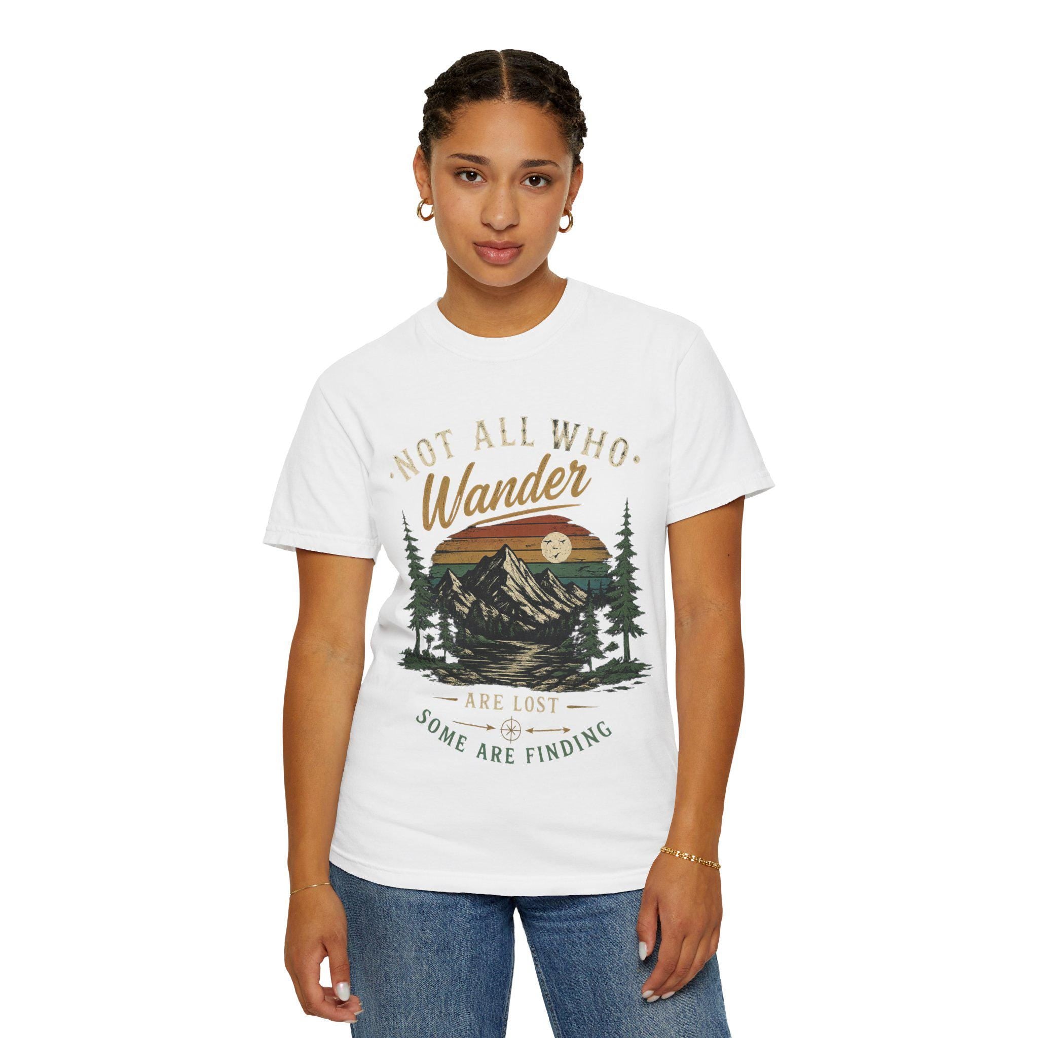 Not All Who Wander Are Lost T-shirt | Vintage Mountain Hiking Nature Tee
