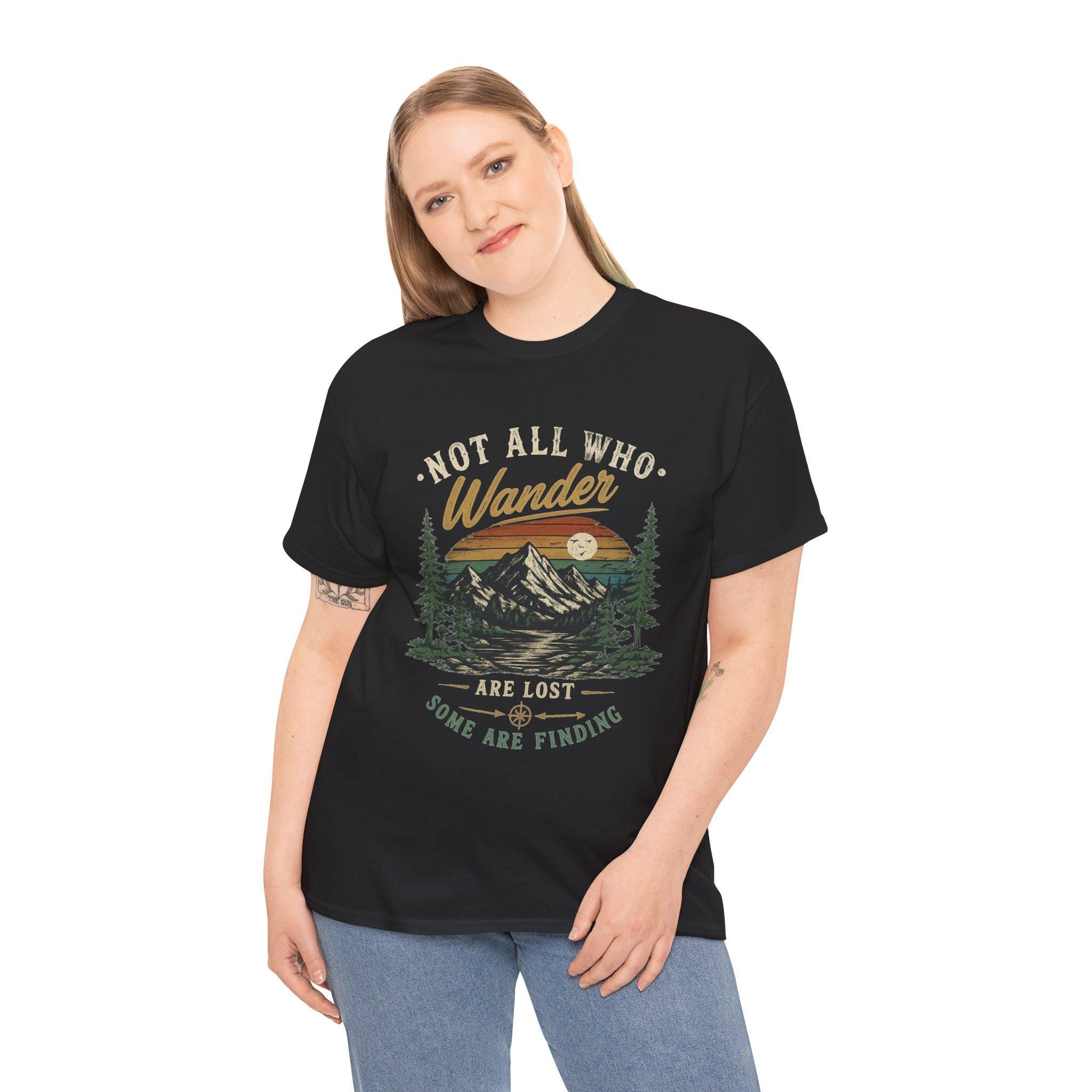 Not All Who Wander Are Lost Shirt | Mountain Hiking Graphic Tee | Nature Lover Gift