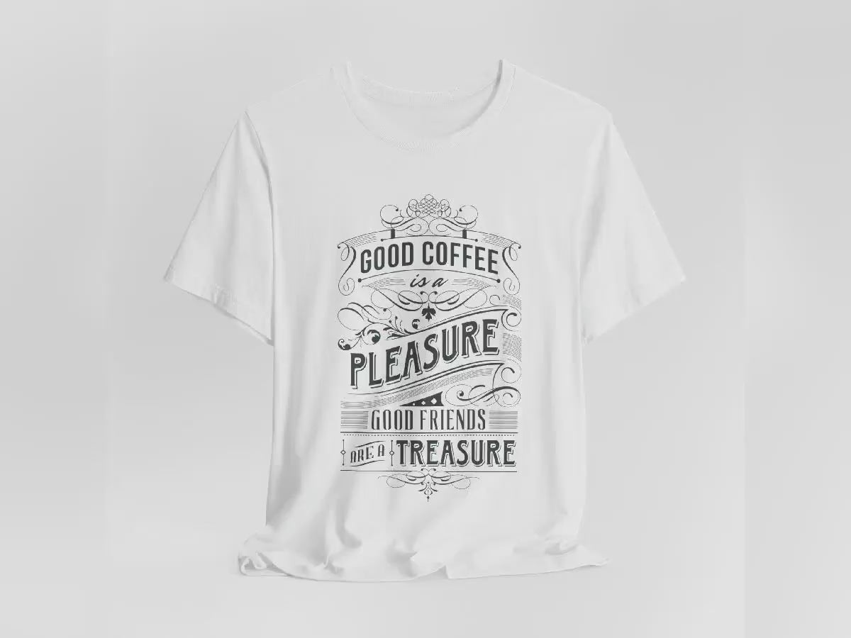 Vintage Coffee Slogan Tee | Lightweight Jersey Shirt, Airlume Cotton