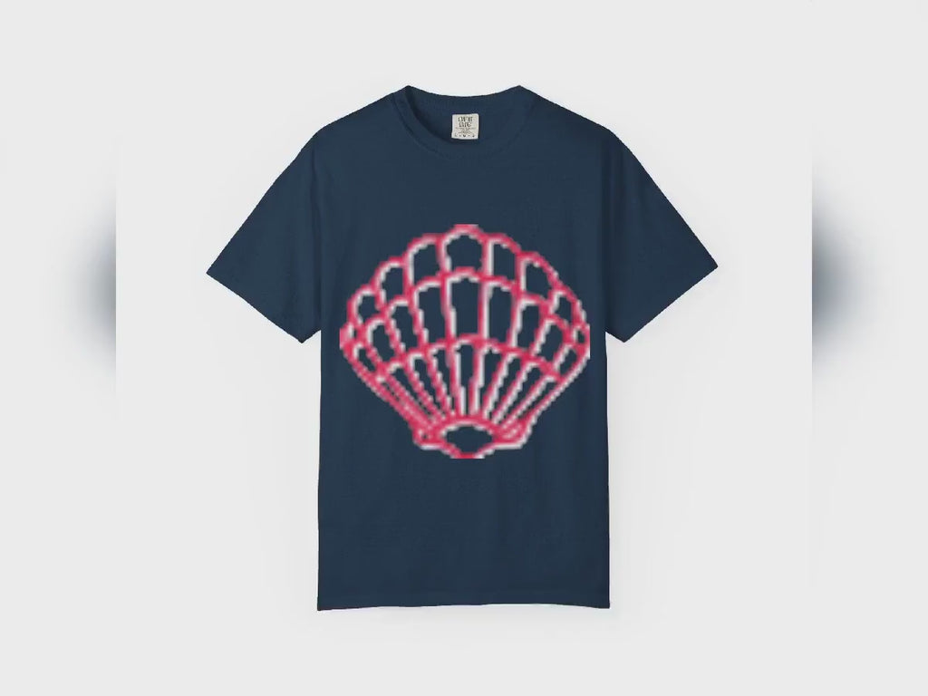 Scallop Shell Graphic T Shirt Unisex Casual Beach Tee