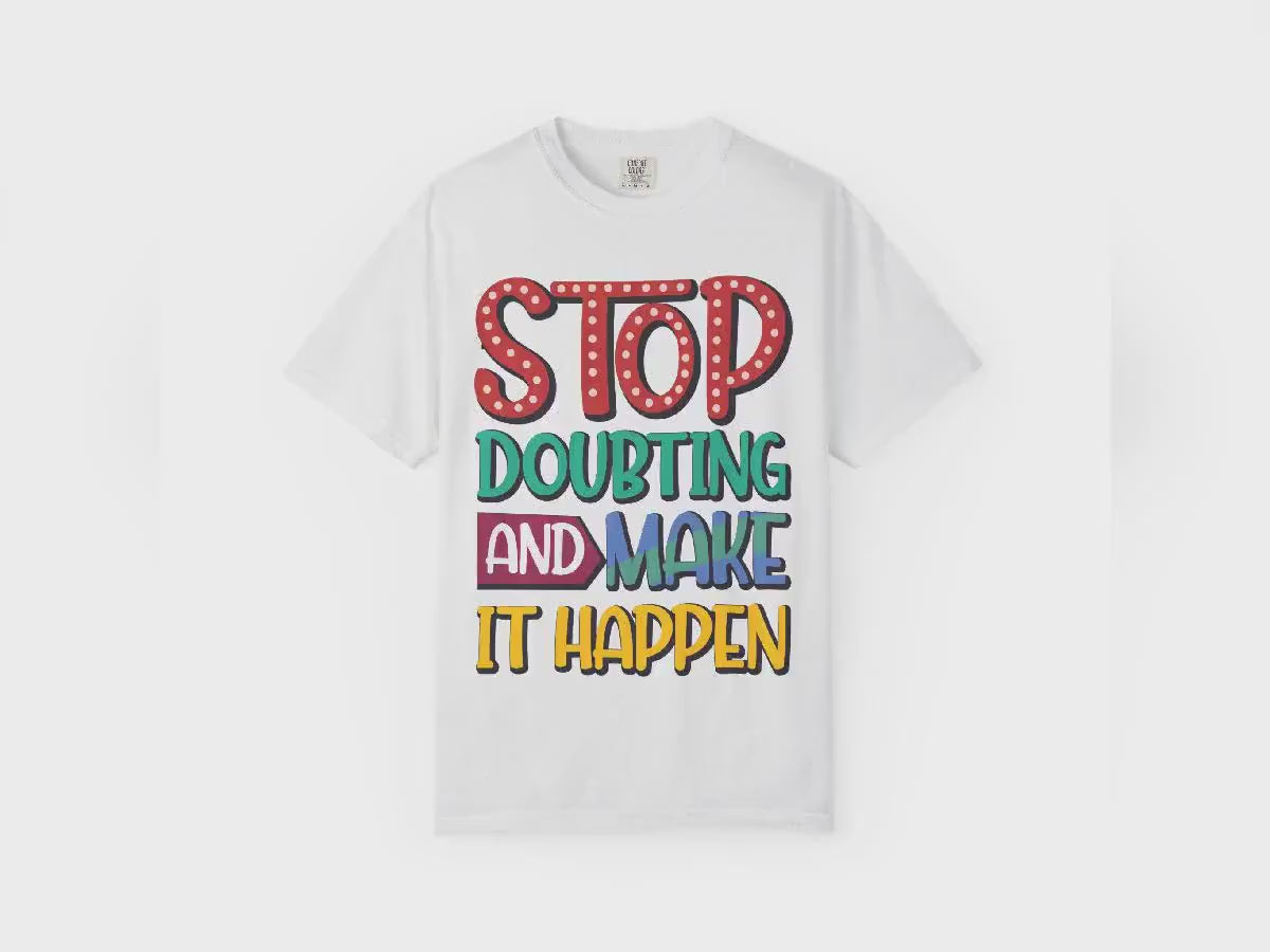 Make It Happen Shirt, Motivational Cotton Hand-Lettered Graphic Tee