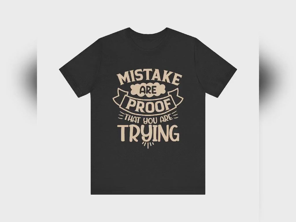 Vintage Mistakes Proof Motivational Tee: Lightweight Breathable Shirt for Everyday Confidence (Cream)