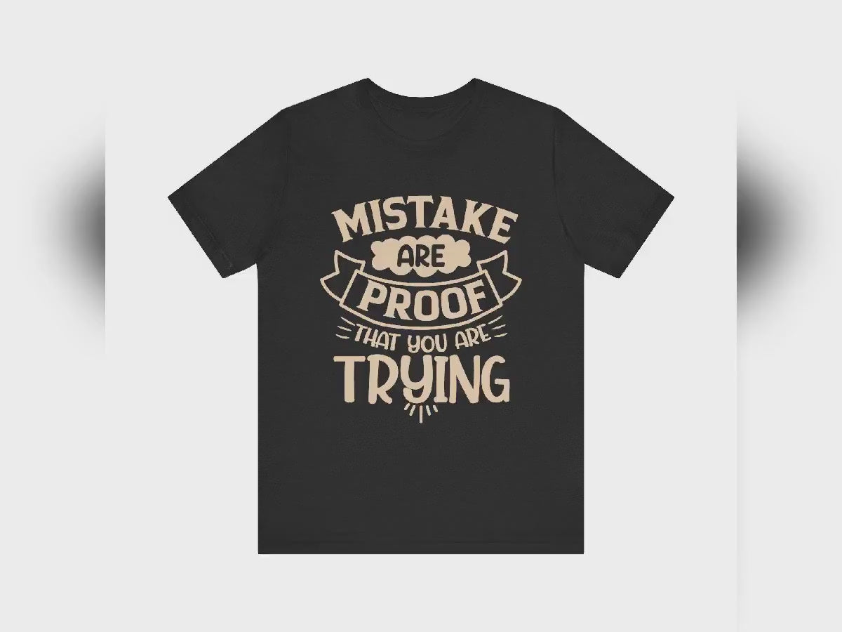 Vintage Mistakes Proof Motivational Tee: Lightweight Breathable Shirt for Everyday Confidence (Cream)